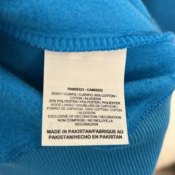 Nike Women’s Blue Retro Hooded Fleece Sweatshirt Size Large - Picture 10 of 11